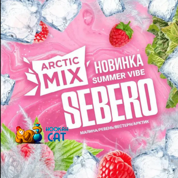 Табак для кальяна Sebero Arctic Mix Summer Vibe (Малина Ревень Вестерн Арктик) 25г Акцизный